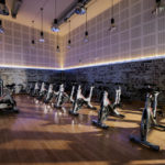 Modernes und helles Spinning-Studio im Manhattan Fitnessclub Wien
